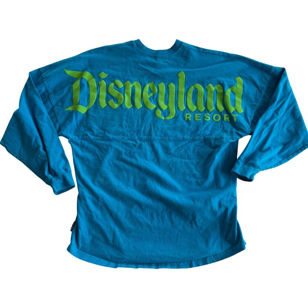 Disneyland Resort Spirit Jersey Small Teal Blue Green Neon Cotton Disney Kidcore - Picture 4 of 16